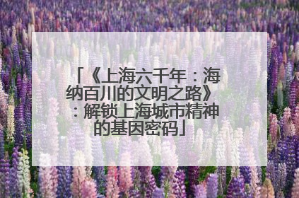 《上海六千年：海纳百川的文明之路》：解锁上海城市精神的基因密码