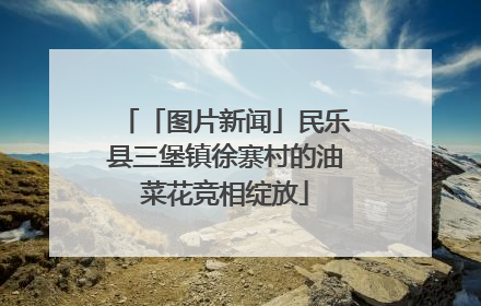 「图片新闻」民乐县三堡镇徐寨村的油菜花竞相绽放