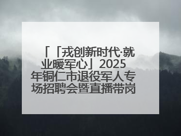 「戎创新时代·就业暖军心」2025年铜仁市退役军人专场招聘会暨直播带岗活动顺利举行