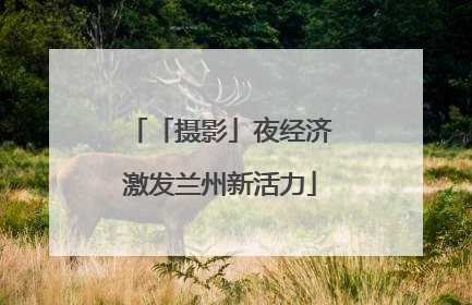 「摄影」夜经济激发兰州新活力