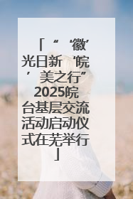 “‘徽’光日新‘皖’美之行”2025皖台基层交流活动启动仪式在芜举行