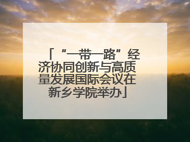 “一带一路”经济协同创新与高质量发展国际会议在新乡学院举办