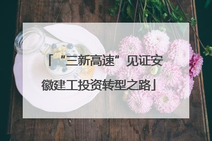 “三新高速”见证安徽建工投资转型之路