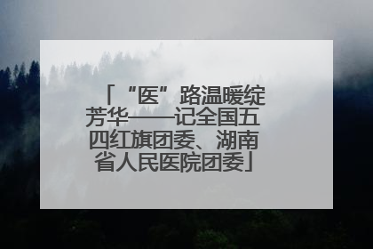 “医”路温暖绽芳华——记全国五四红旗团委、湖南省人民医院团委