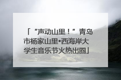 “声动山里！”青岛市杨家山里•西海岸大学生音乐节火热出圈