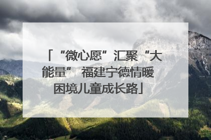 “微心愿”汇聚“大能量” 福建宁德情暖困境儿童成长路