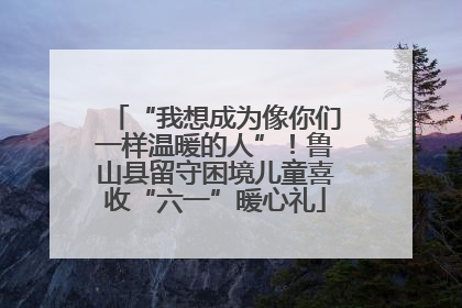 “我想成为像你们一样温暖的人”！鲁山县留守困境儿童喜收“六一”暖心礼