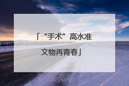 “手术”高水准 文物再青春