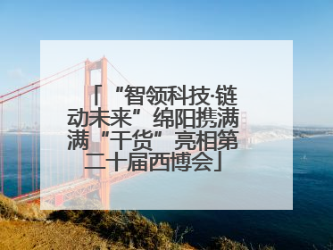 “智领科技·链动未来”绵阳携满满“干货”亮相第二十届西博会