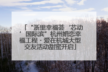“浙里幸福荟‘芯动’国际滨”杭州婚恋幸福工程・爱在杭城大型交友活动甜蜜开启