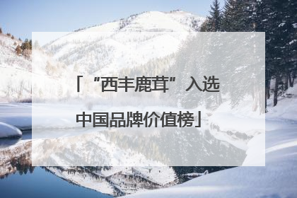 “西丰鹿茸”入选中国品牌价值榜