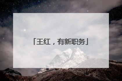 王红，有新职务