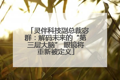 灵伴科技副总裁宓群：解码未来的“第三层大脑” 眼镜将重新被定义