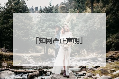 知网严正声明