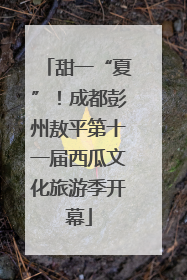 甜一“夏”！成都彭州敖平第十一届西瓜文化旅游季开幕