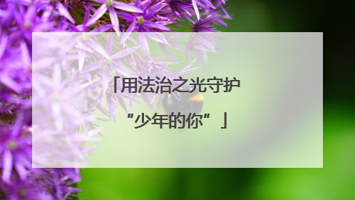 用法治之光守护“少年的你”