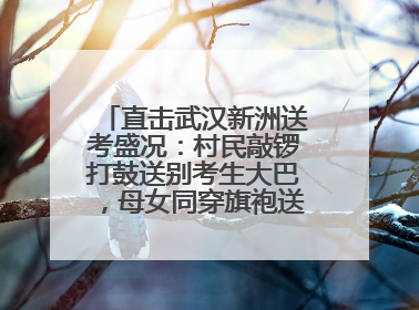 直击武汉新洲送考盛况：村民敲锣打鼓送别考生大巴，母女同穿旗袍送大女儿去考场