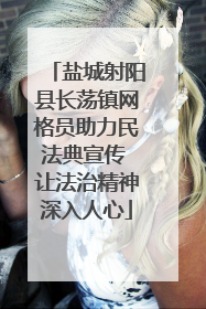 盐城射阳县长荡镇网格员助力民法典宣传 让法治精神深入人心
