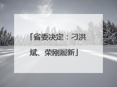 省委决定：刁洪斌、荣刚履新