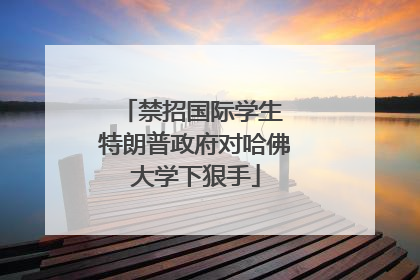 禁招国际学生 特朗普政府对哈佛大学下狠手