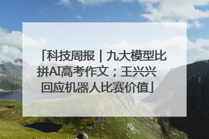 科技周报｜九大模型比拼AI高考作文；王兴兴回应机器人比赛价值