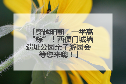 穿越明朝，一举高“粽”！西便门城墙遗址公园亲子游园会等您来嗨！