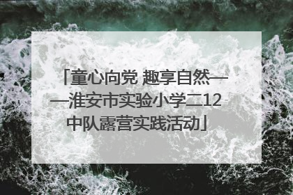 童心向党 趣享自然——淮安市实验小学二12中队露营实践活动