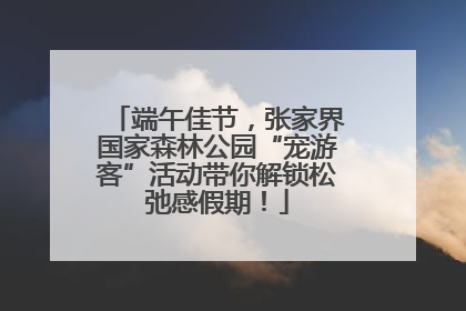 端午佳节，张家界国家森林公园“宠游客”活动带你解锁松弛感假期！