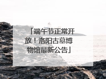 端午节正常开放！洛阳古墓博物馆最新公告