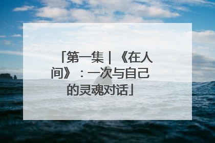 第一集｜《在人间》：一次与自己的灵魂对话