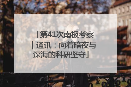 第41次南极考察｜通讯：向着暗夜与深海的科研坚守