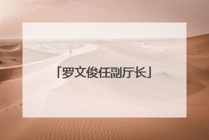 罗文俊任副厅长