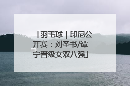 羽毛球｜印尼公开赛：刘圣书/谭宁晋级女双八强
