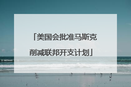 美国会批准马斯克削减联邦开支计划