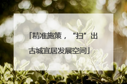 精准施策，“扫”出古城宜居发展空间