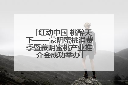红动中国 桃醉天下——蒙阴蜜桃消费季暨蒙阴蜜桃产业推介会成功举办