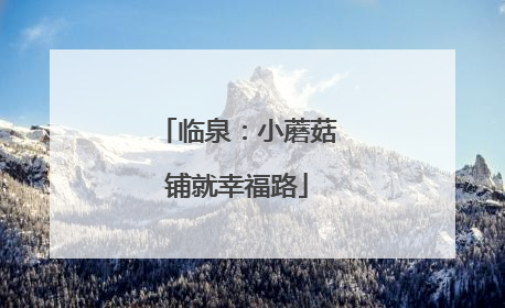 临泉：小蘑菇铺就幸福路