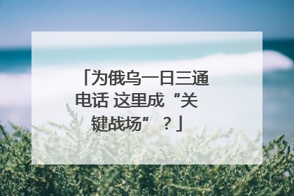 为俄乌一日三通电话 这里成“关键战场”？