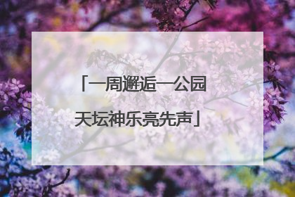 一周邂逅一公园 天坛神乐亮先声