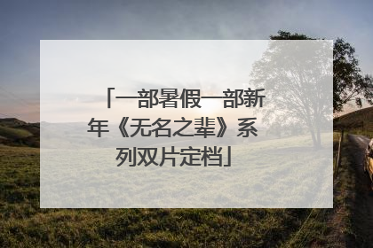 一部暑假一部新年《无名之辈》系列双片定档