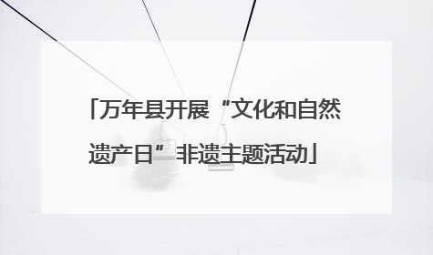 万年县开展“文化和自然遗产日”非遗主题活动