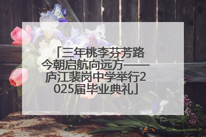 三年桃李芬芳路 今朝启航向远方——庐江裴岗中学举行2025届毕业典礼