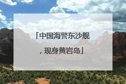 中国海警东沙舰，现身黄岩岛