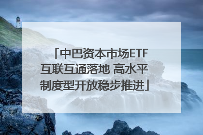 中巴资本市场ETF互联互通落地 高水平制度型开放稳步推进