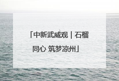 中新武威观｜石榴同心 筑梦凉州