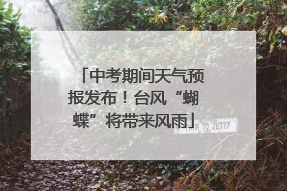 中考期间天气预报发布！台风“蝴蝶”将带来风雨