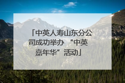 中英人寿山东分公司成功举办 “中英嘉年华”活动