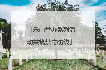 乐山举办系列活动共筑禁毒防线