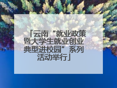 云南“就业政策暨大学生就业创业典型进校园”系列活动举行