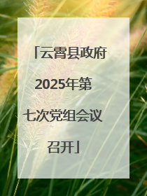 云霄县政府2025年第七次党组会议召开